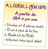 Liste des 118 logements étudiants à Lyon