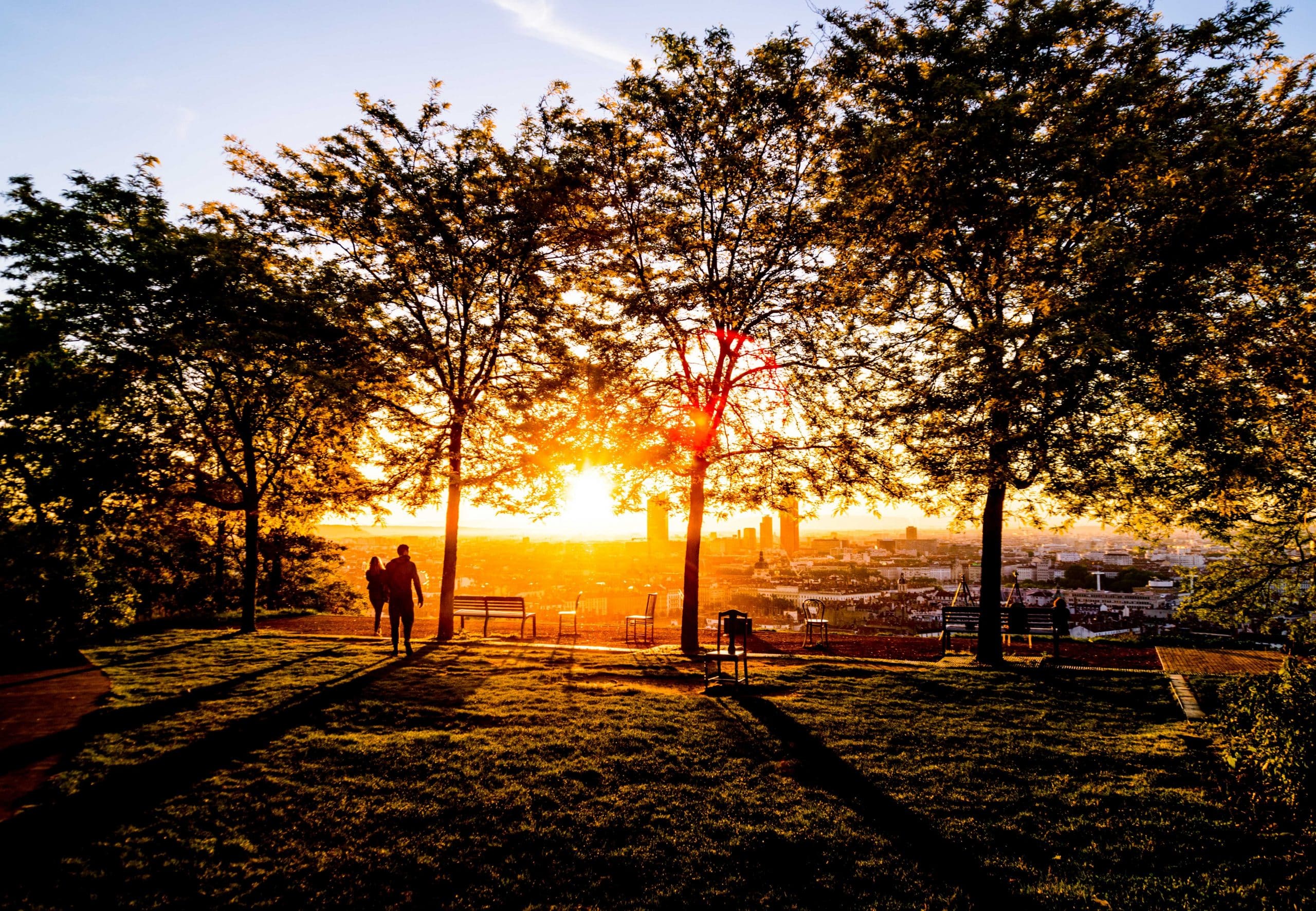 Un coucher de soleil sur Lyon