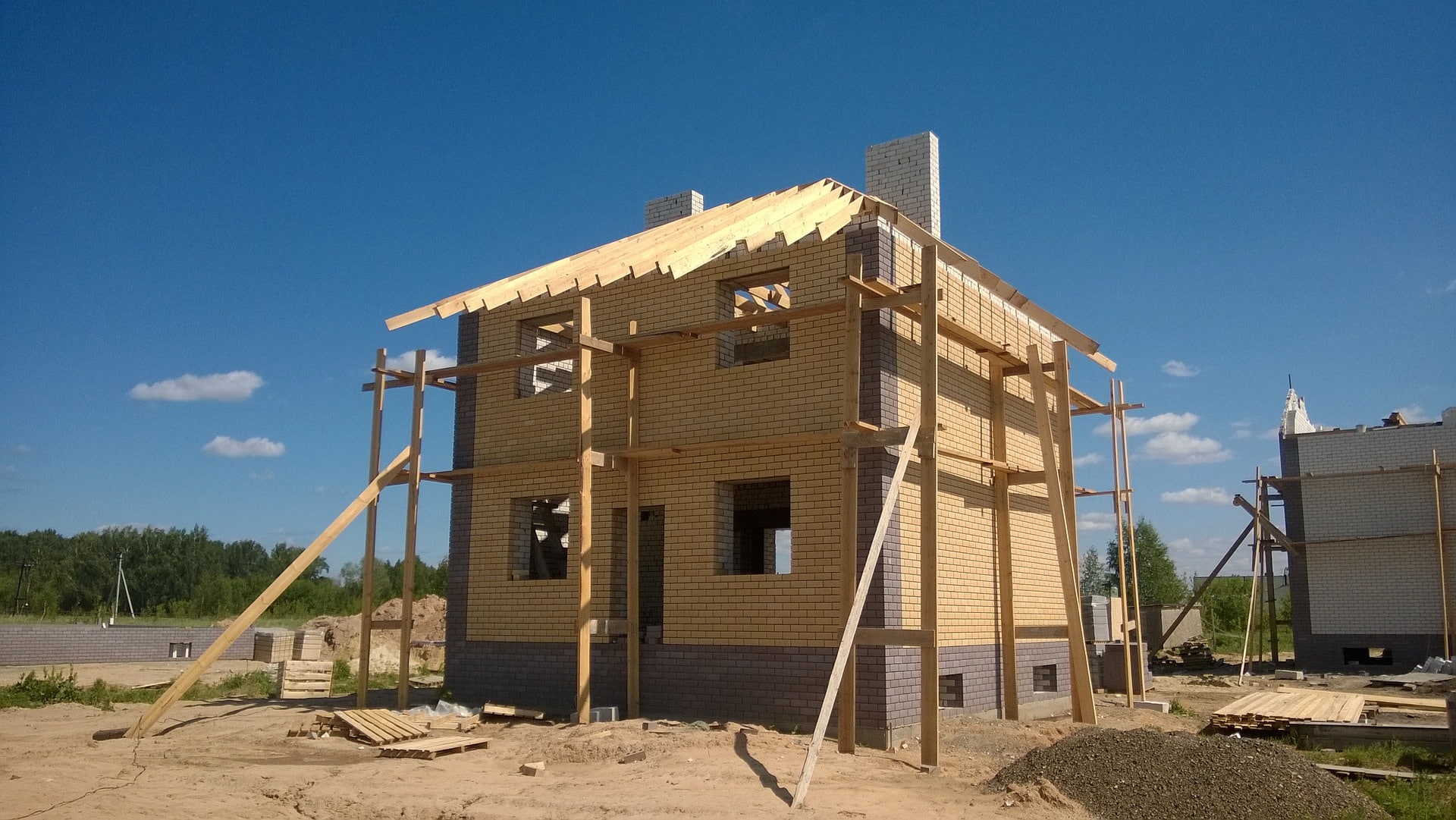 Une maison en construction